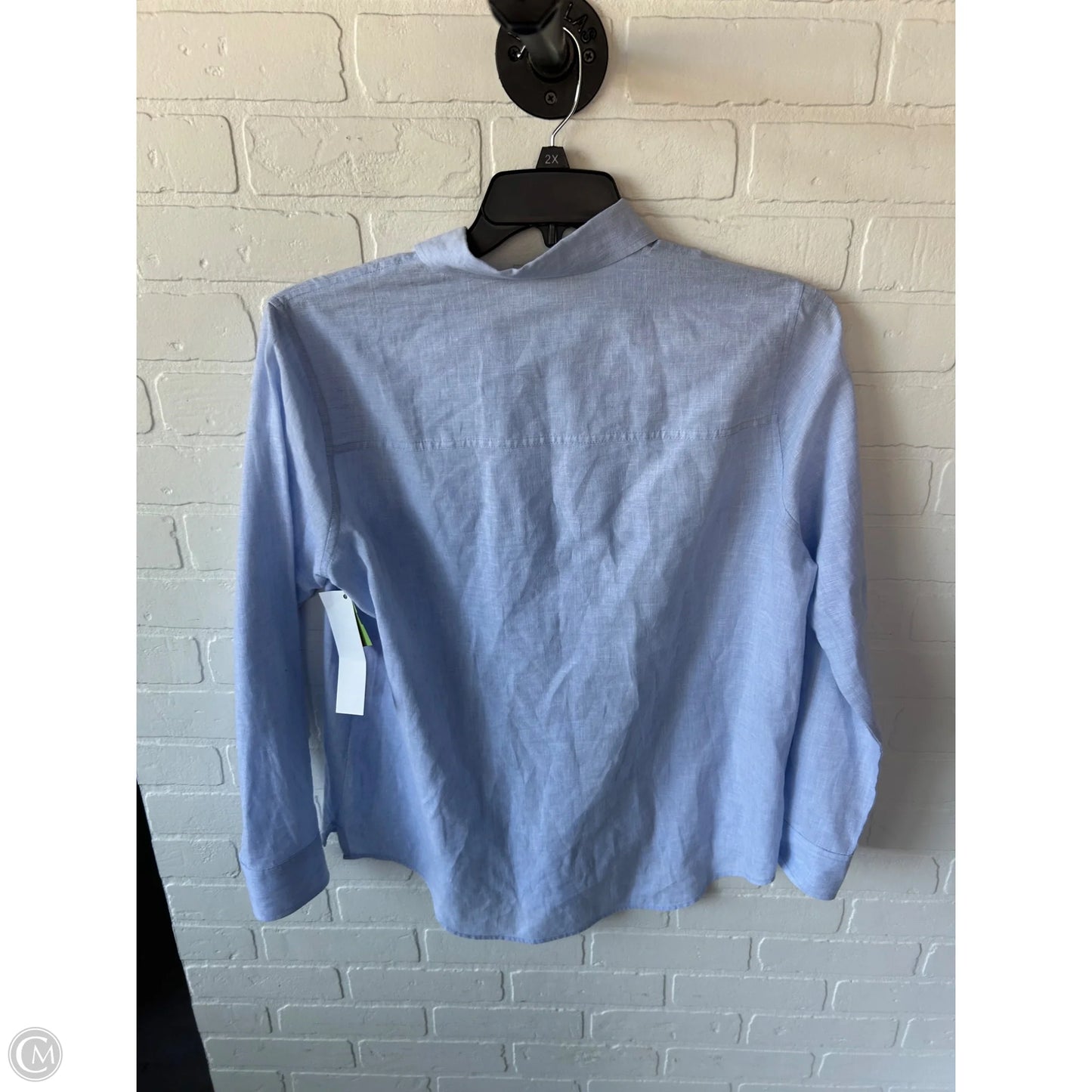 Blouse 3/4 Sleeve By Gap In Blue, Size: M