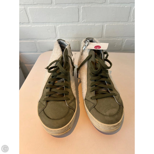 Shoes Sneakers By P448 In Cream & Green, Size: 7.5