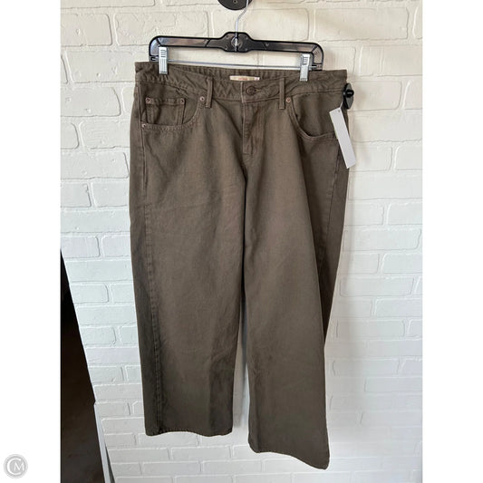 Jeans Wide Leg By Levis In Brown, Size: 14