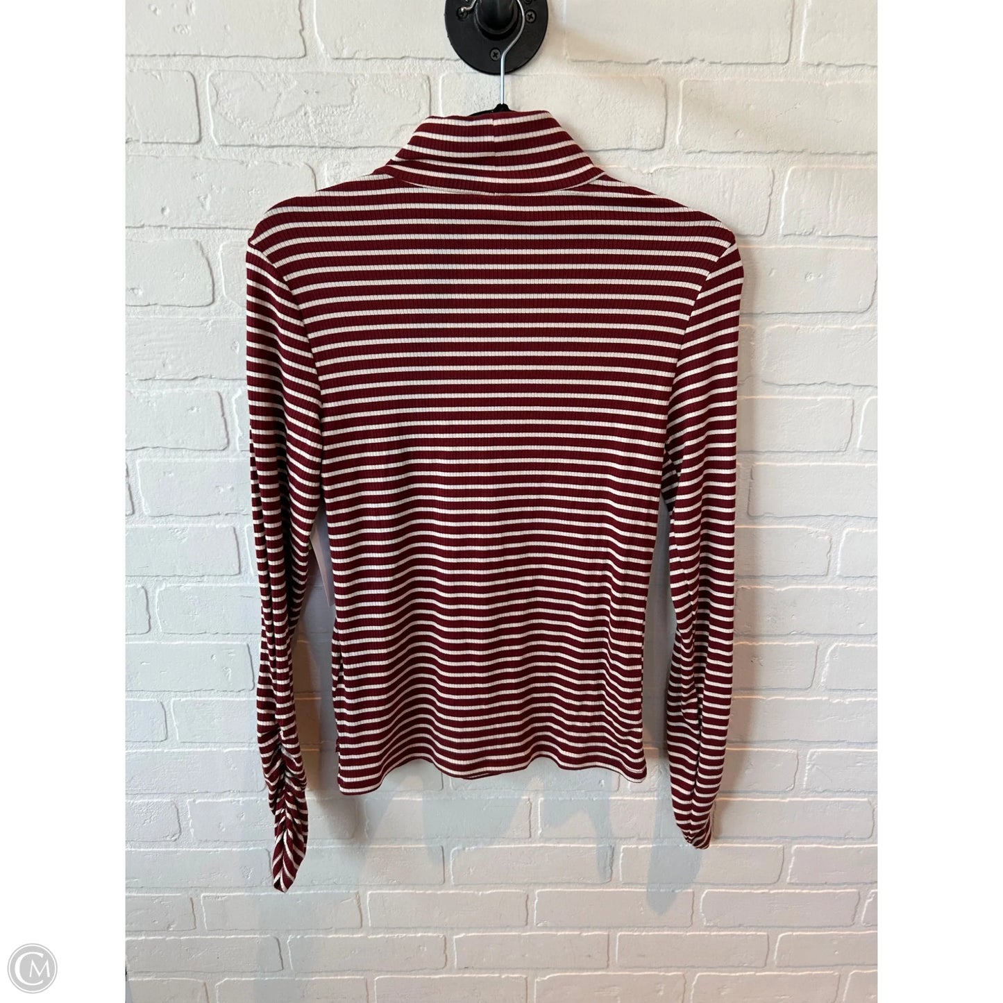 Top Long Sleeve By Levis In Red & White, Size: M