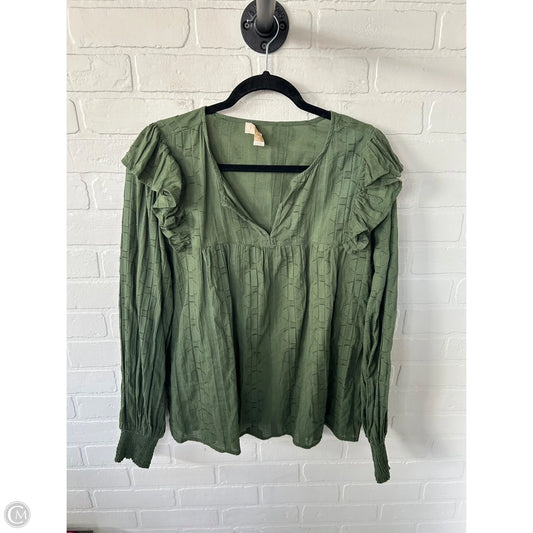 Top Long Sleeve By Clothes Mentor In Green, Size: Xl