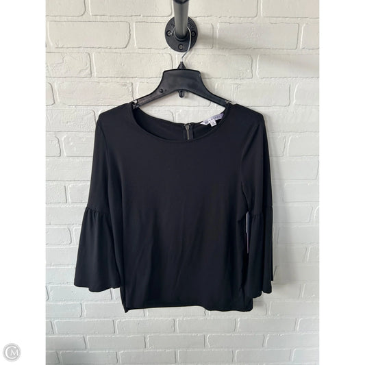 Top 3/4 Sleeve By Downeast In Black, Size: M