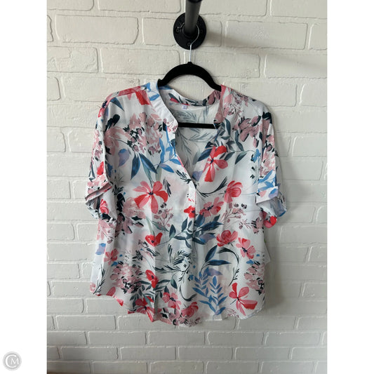 Top Short Sleeve By Clothes Mentor In Red & White, Size: Xl