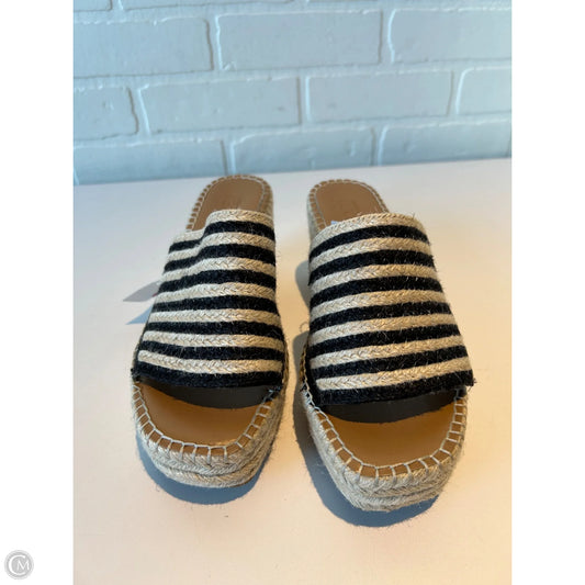 Sandals Heels Wedge By nordstrom rack In Black & Cream, Size: 6