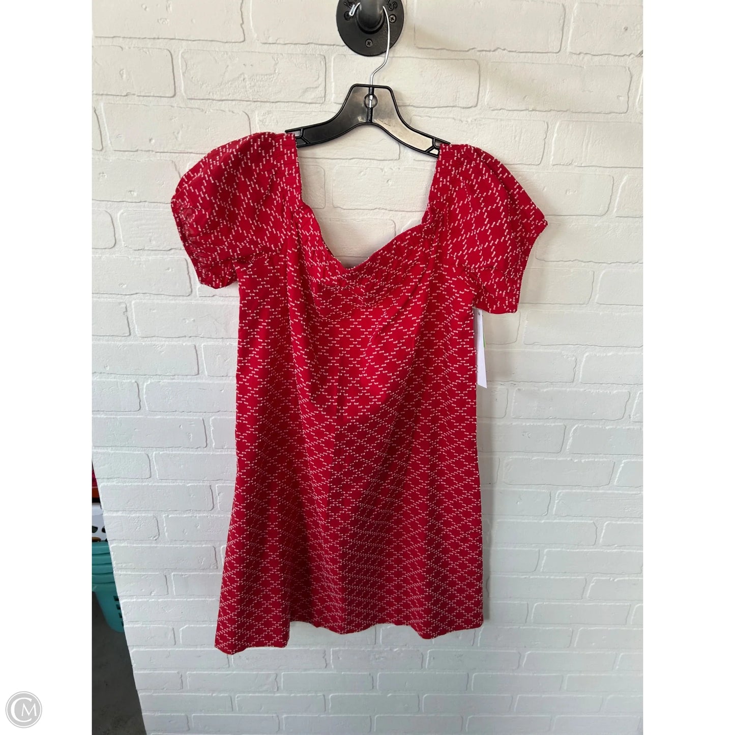 Dress Casual Short By Ann Taylor In Red & White, Size: M
