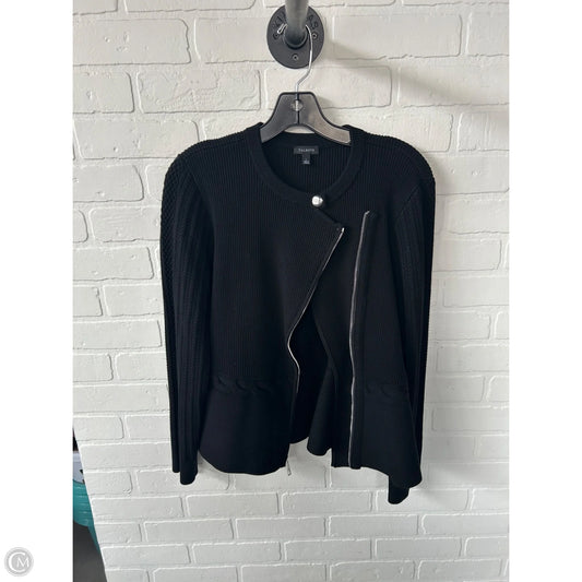 Sweater Cardigan By Talbots In Black, Size: L