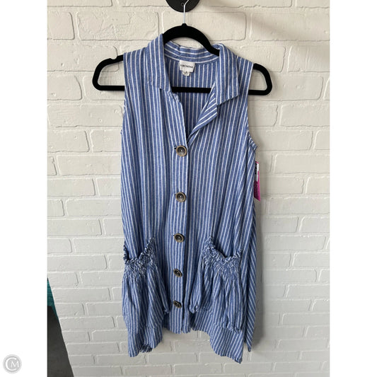 Dress Casual Short By For Cynthia In Blue & White, Size: S
