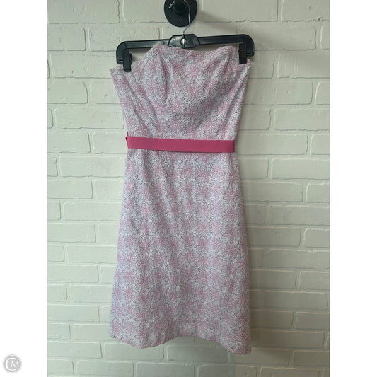 Dress Designer By Lilly Pulitzer In Pink & White, Size: S