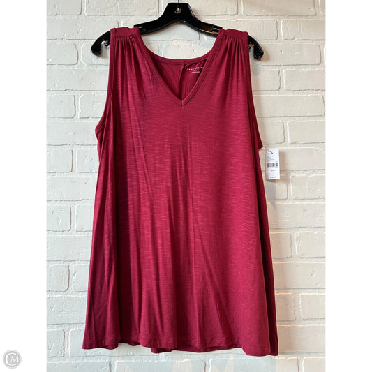 Top Sleeveless By Lane Bryant In Red, Size: Xl