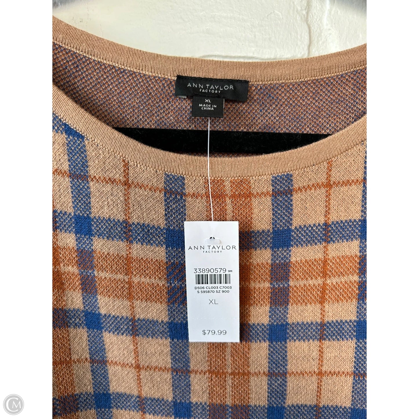 Sweater By Ann Taylor In Tan, Size: Xl