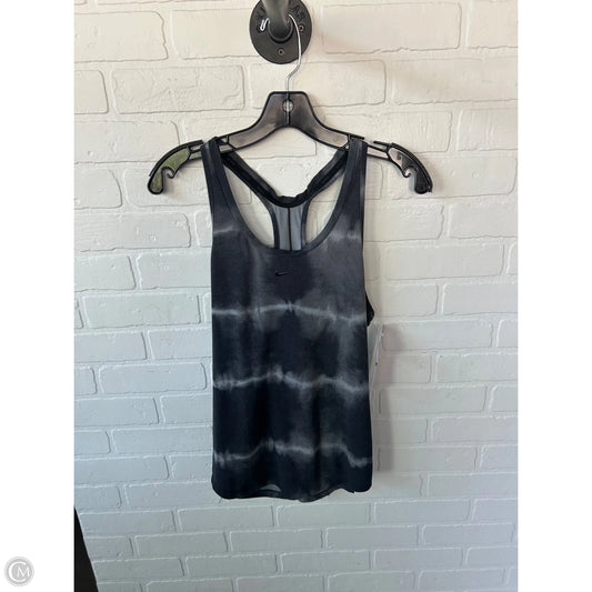Athletic Tank Top By Nike Apparel In Black & Grey, Size: S