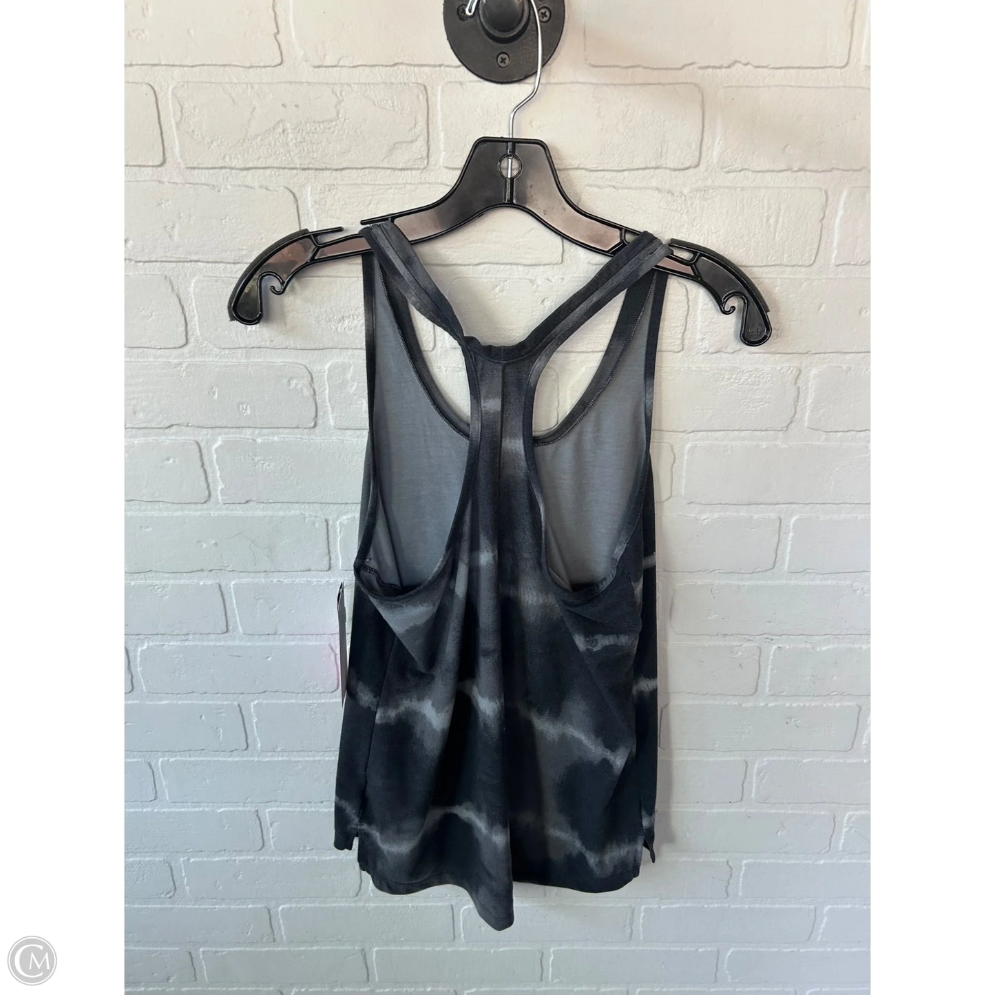 Athletic Tank Top By Nike Apparel In Black & Grey, Size: S