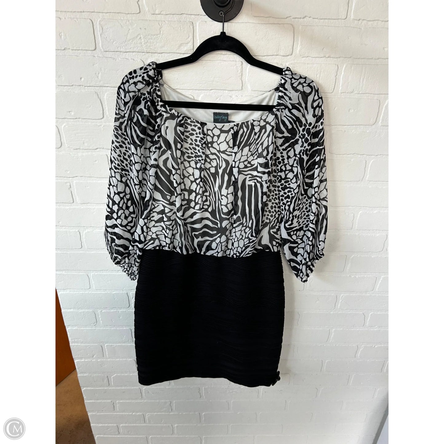 Dress Work By Gabby Skye In Black & White, Size: M