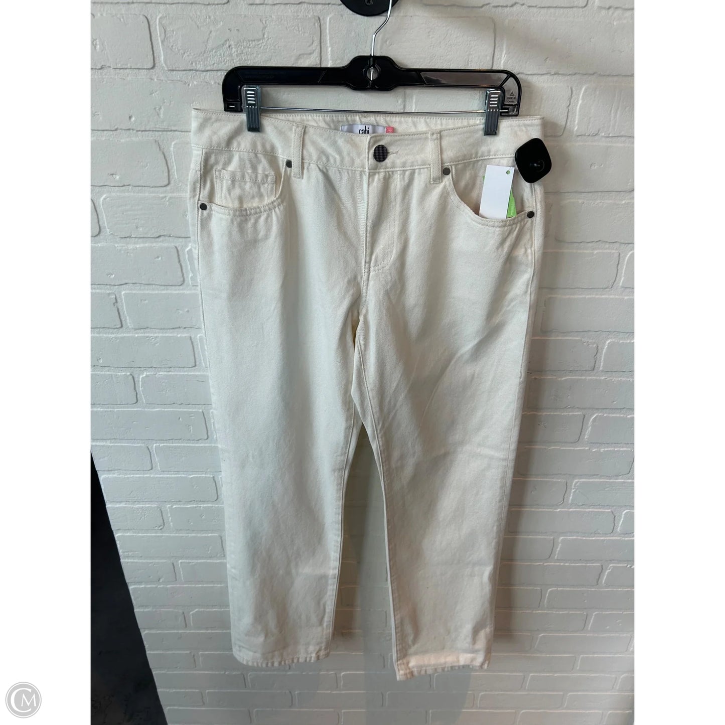 Jeans Straight By Cabi In Cream, Size: 6