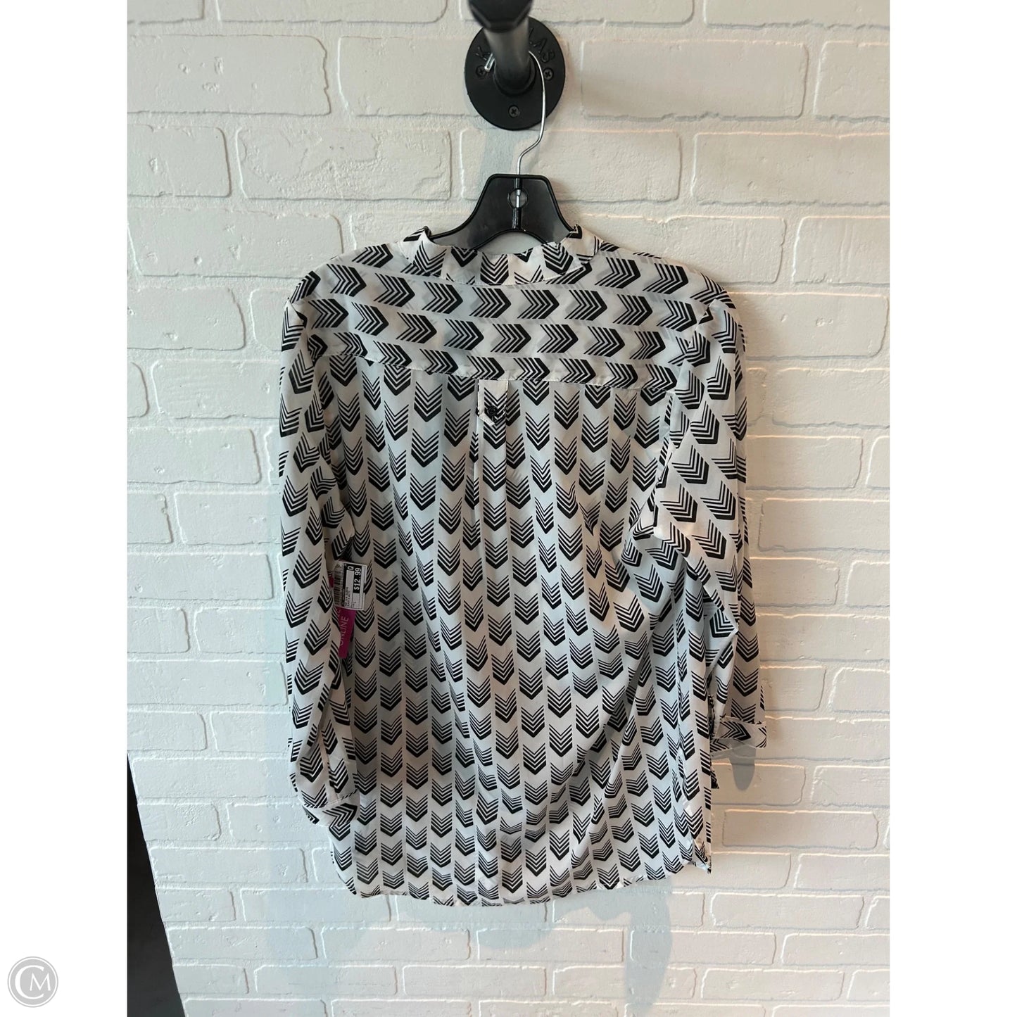 Top 3/4 Sleeve By 41 Hawthorn In Black & White, Size: L
