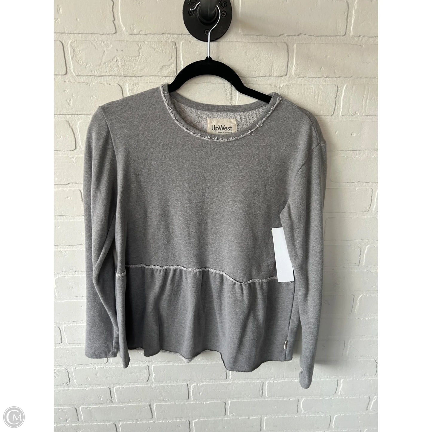 Top Long Sleeve By Cmb In Grey, Size: Xs
