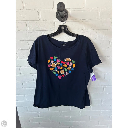 Top Short Sleeve Basic By Loft In Navy, Size: Xl
