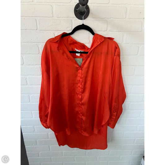 Top Long Sleeve By H&m In Orange, Size: S