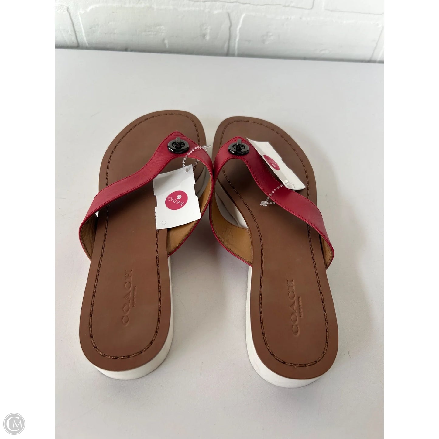 Sandals Designer By Coach In Red, Size: 6