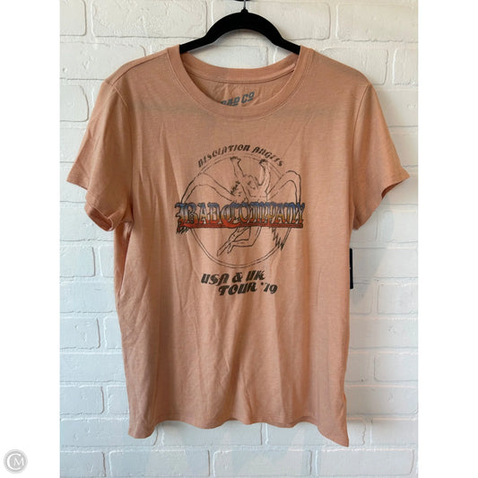 Top Short Sleeve Basic By Lucky Brand In Peach, Size: Xl