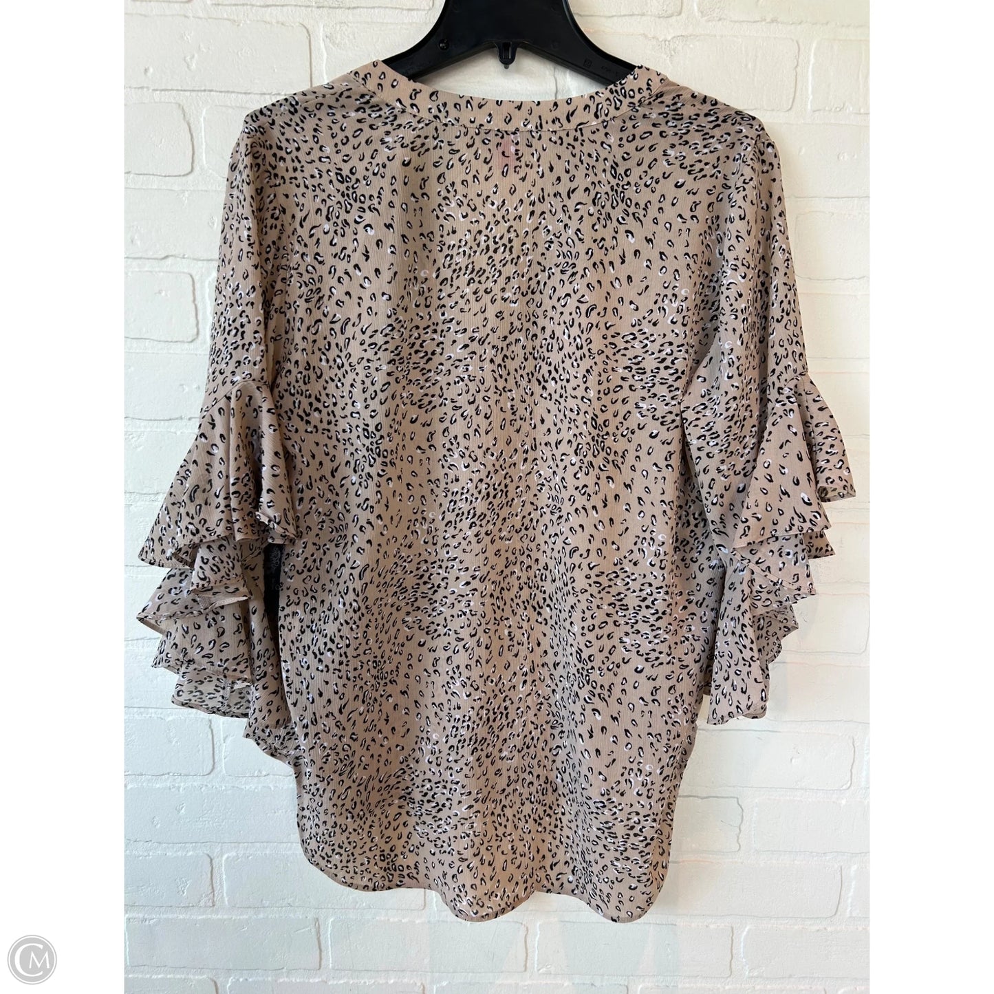 Top 3/4 Sleeve By Vince Camuto In Tan, Size: M