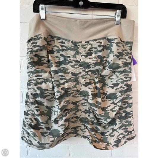 Skirt Mini & Short By Cmc In Cream & Green, Size: 12