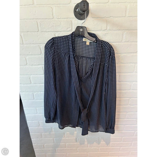 Top Long Sleeve By Michael By Michael Kors In Blue, Size: M