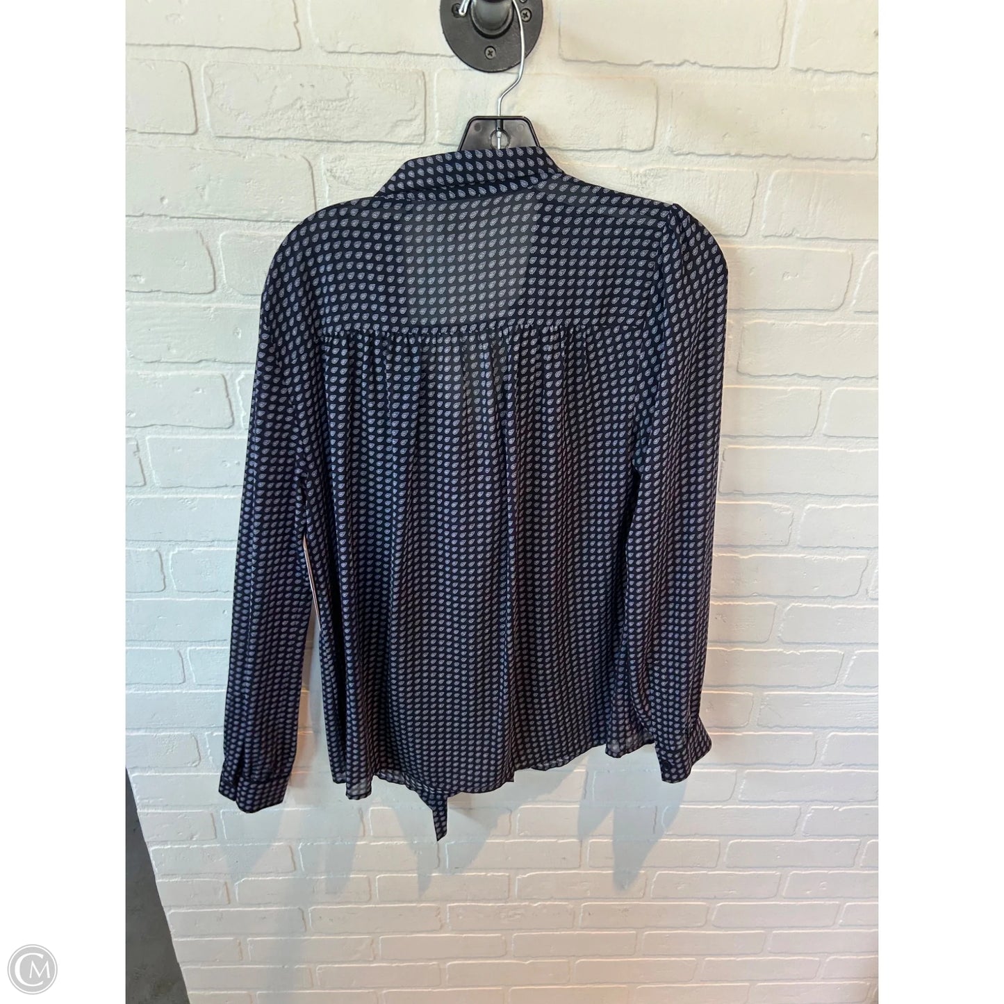Top Long Sleeve By Michael By Michael Kors In Blue, Size: M