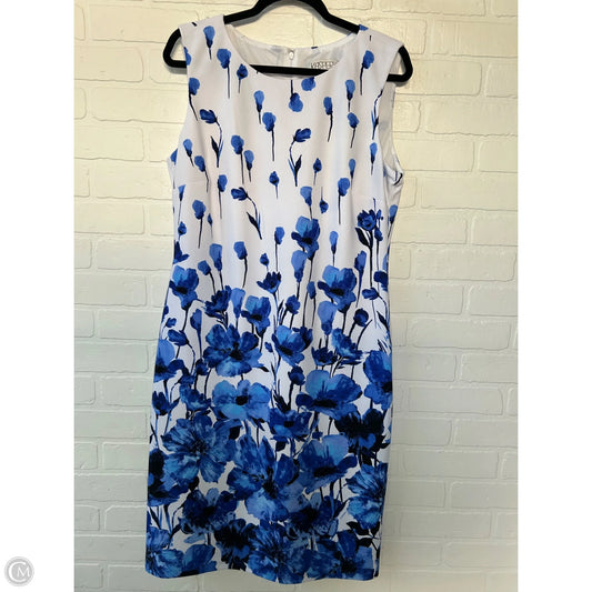 Dress Work By Kasper In Blue & White, Size: L