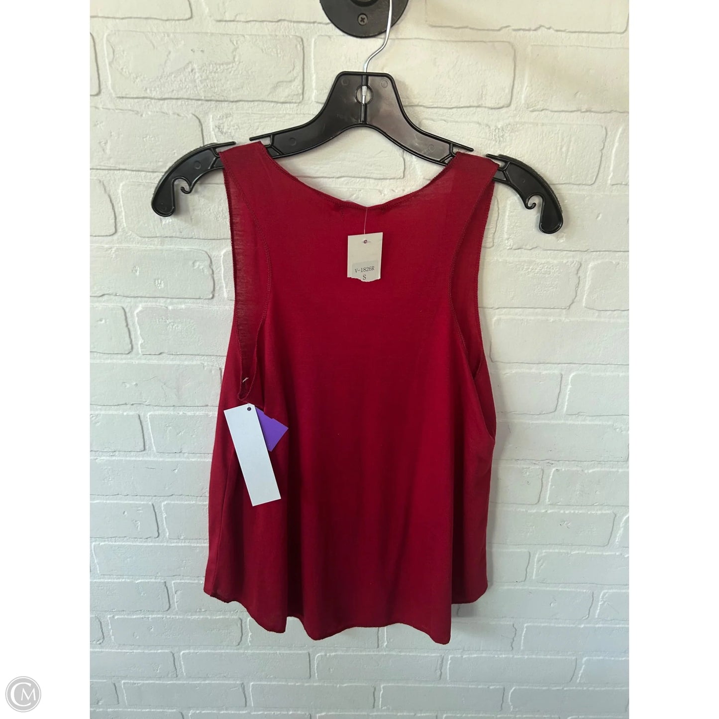 Tank Top By Cme In Red & White, Size: S