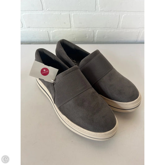 Shoes Flats By Clarks In Grey, Size: 9.5