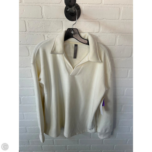 Sweatshirt Collar By Mondetta In Cream, Size: M