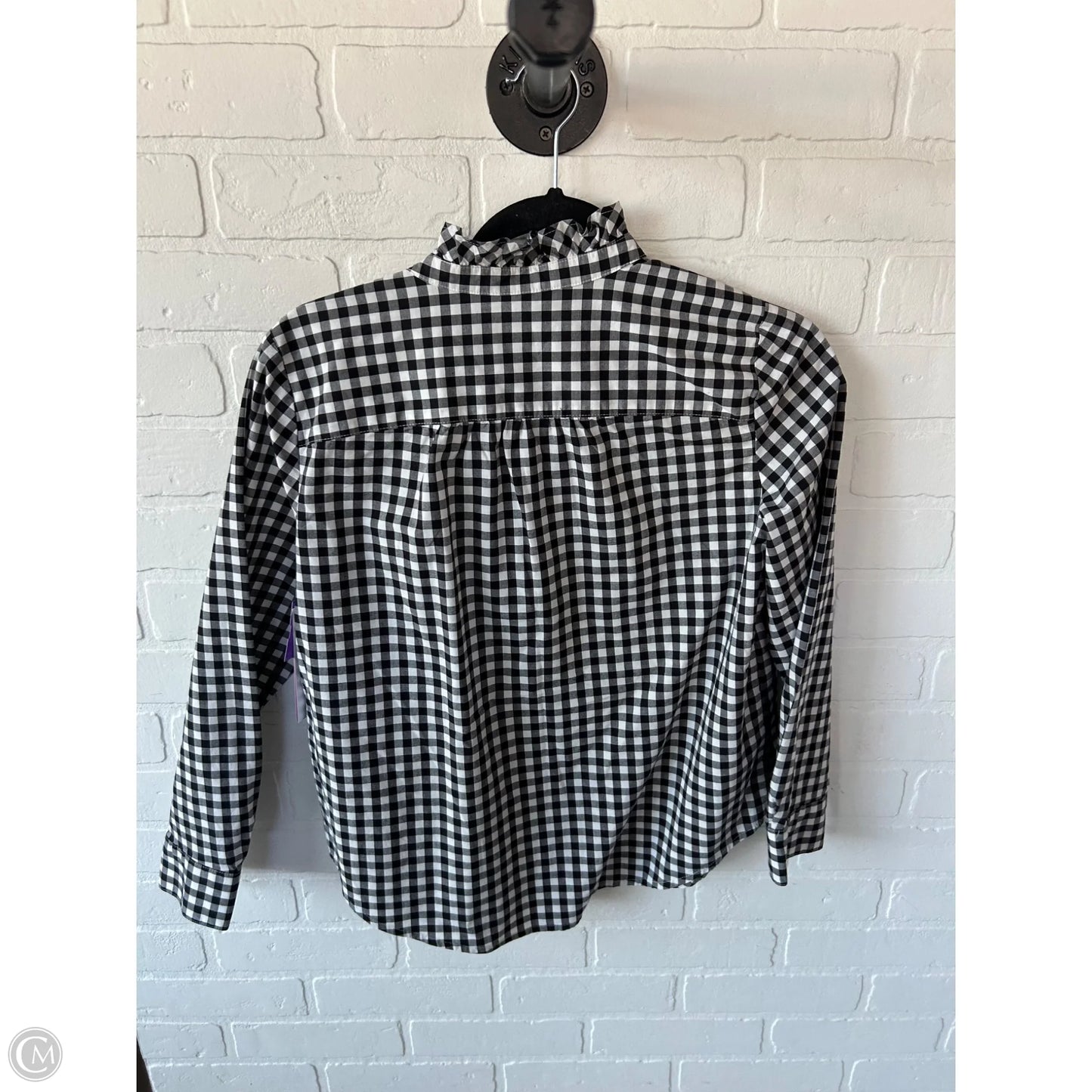 Top Long Sleeve By Ann Taylor In Black & White, Size: Mp