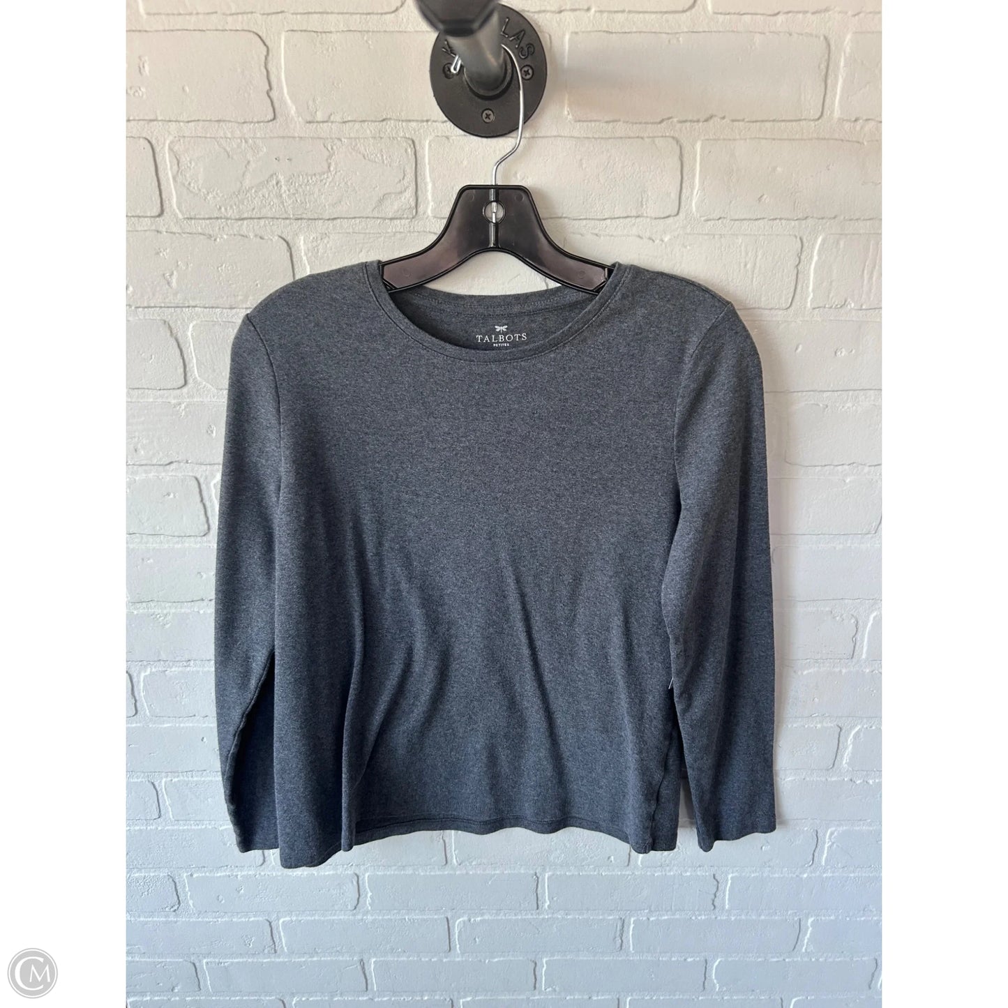 Top Long Sleeve Basic By Talbots In Grey, Size: Lp