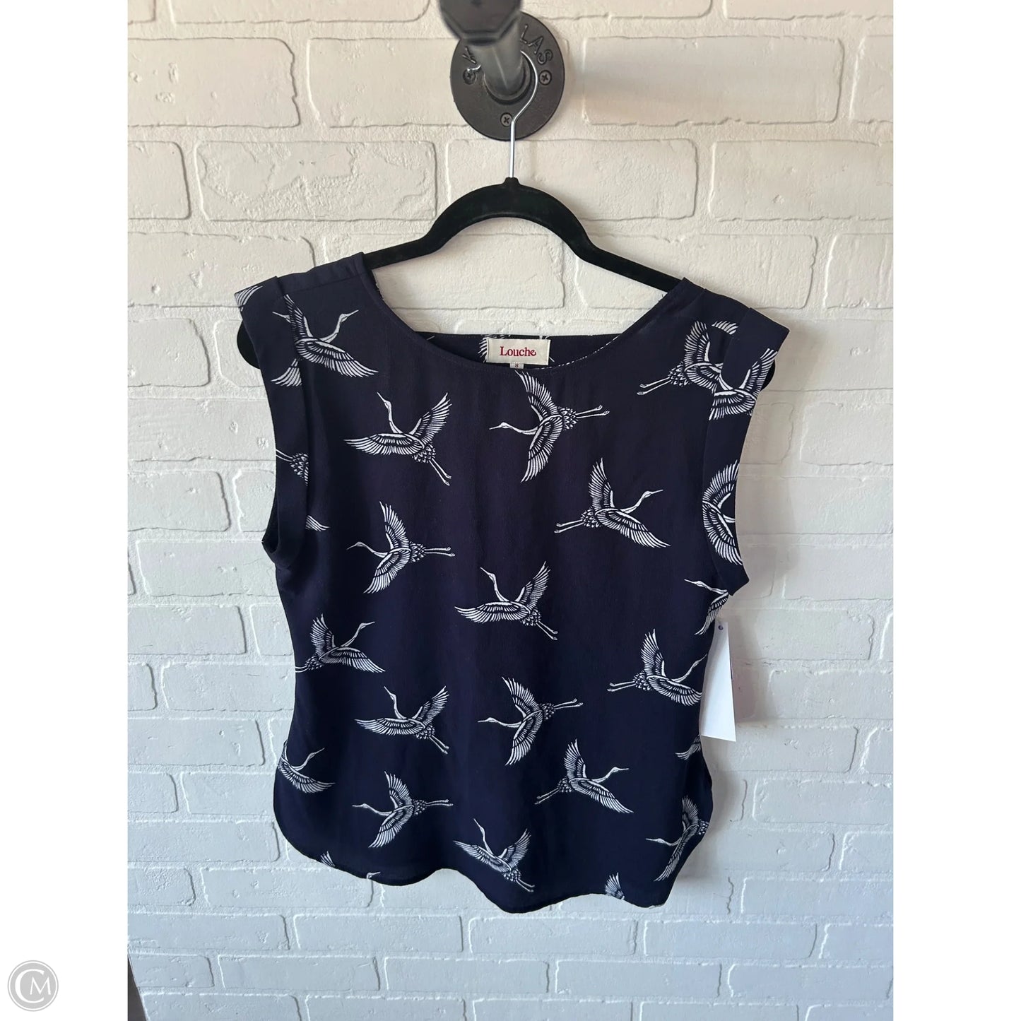 Top Sleeveless By Cmc In Blue & White, Size: Xs