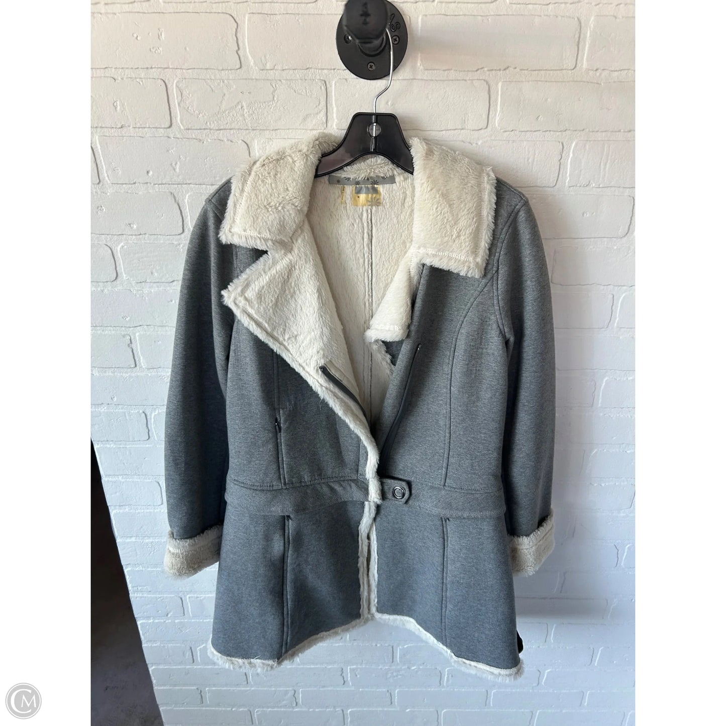 Jacket Fleece By Athleta In Grey, Size: M