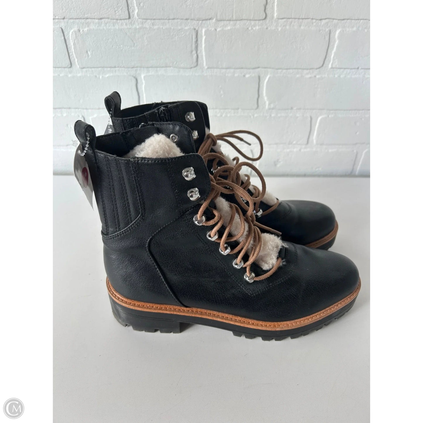 Boots Ankle Flats By Nine West In Black, Size: 9.5