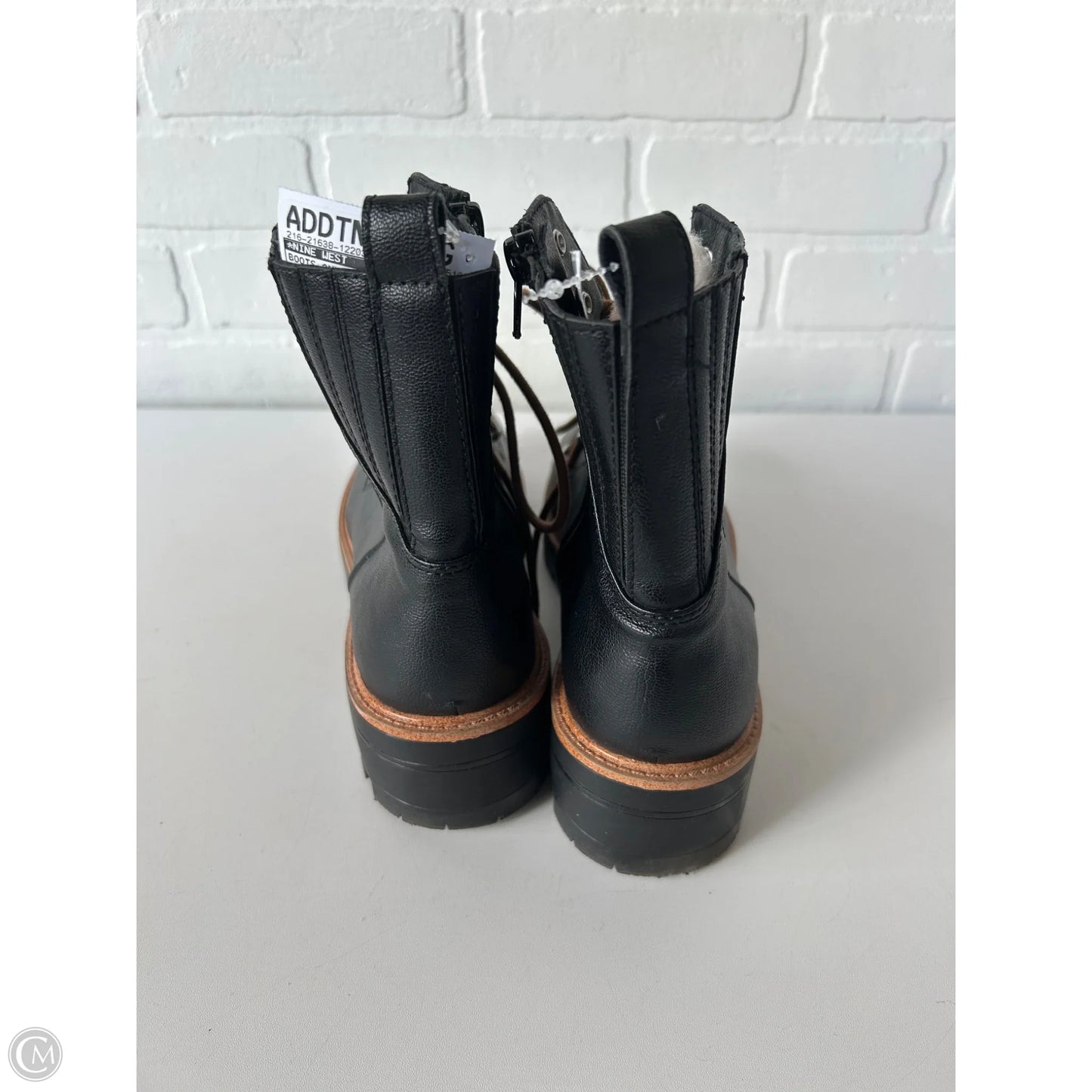 Boots Ankle Flats By Nine West In Black, Size: 9.5