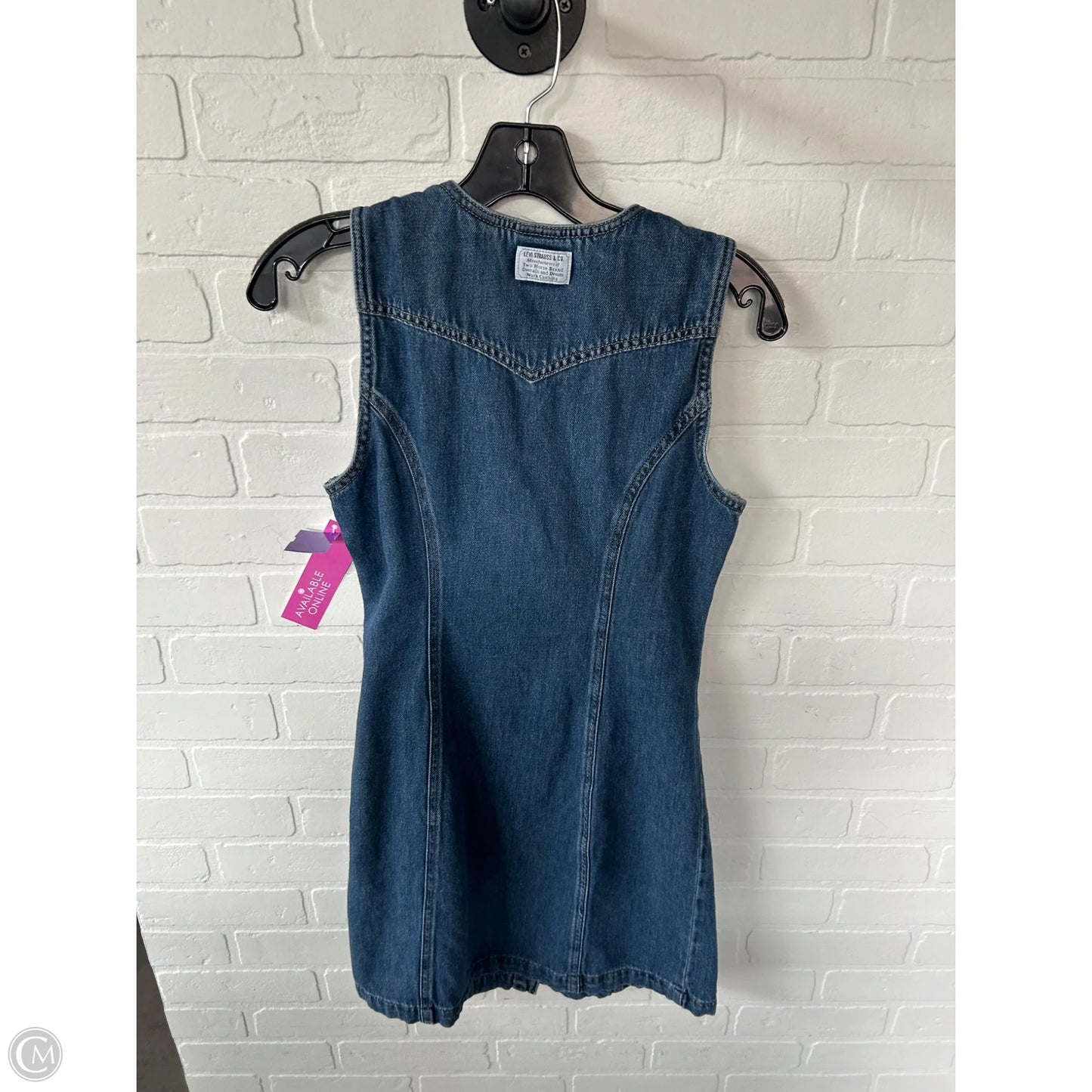 Dress Casual Short By Levis In Blue Denim, Size: S