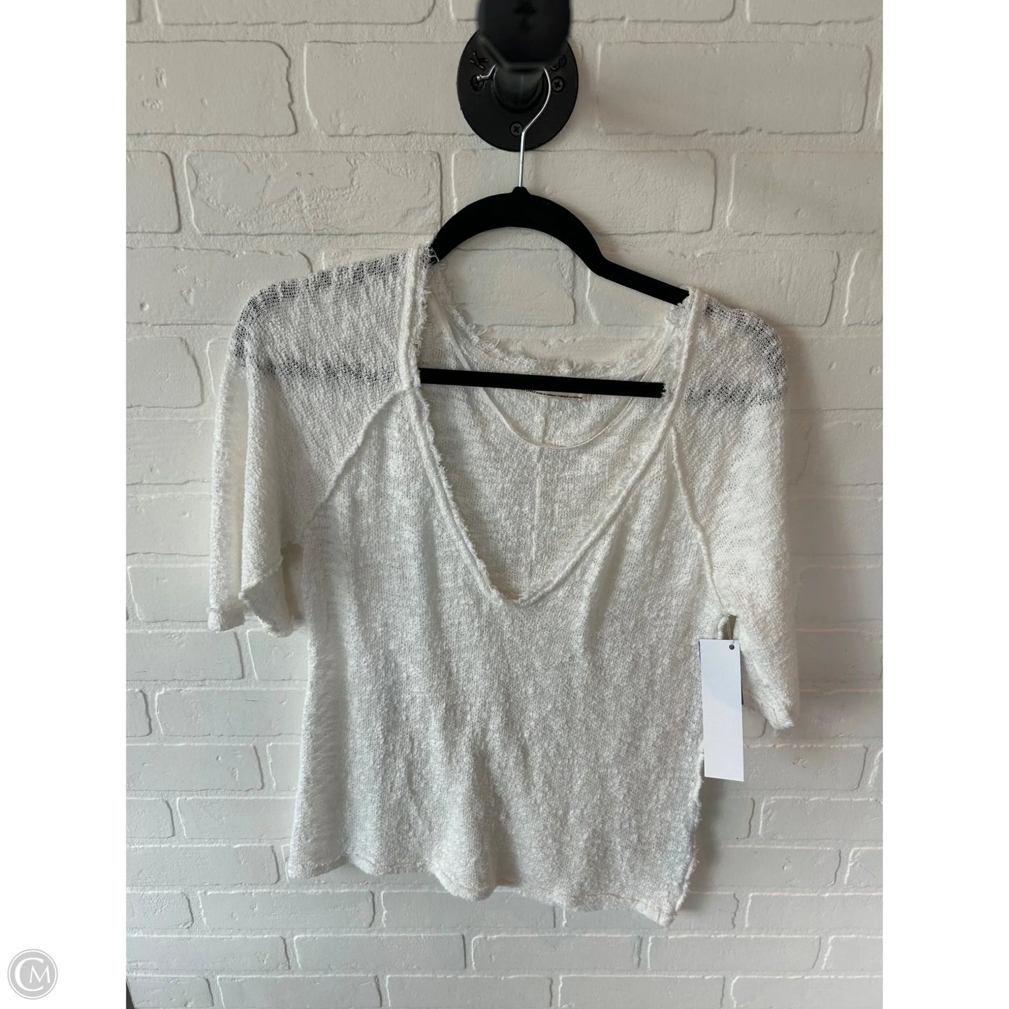 Top Short Sleeve By We The Free In Ivory, Size: Xs
