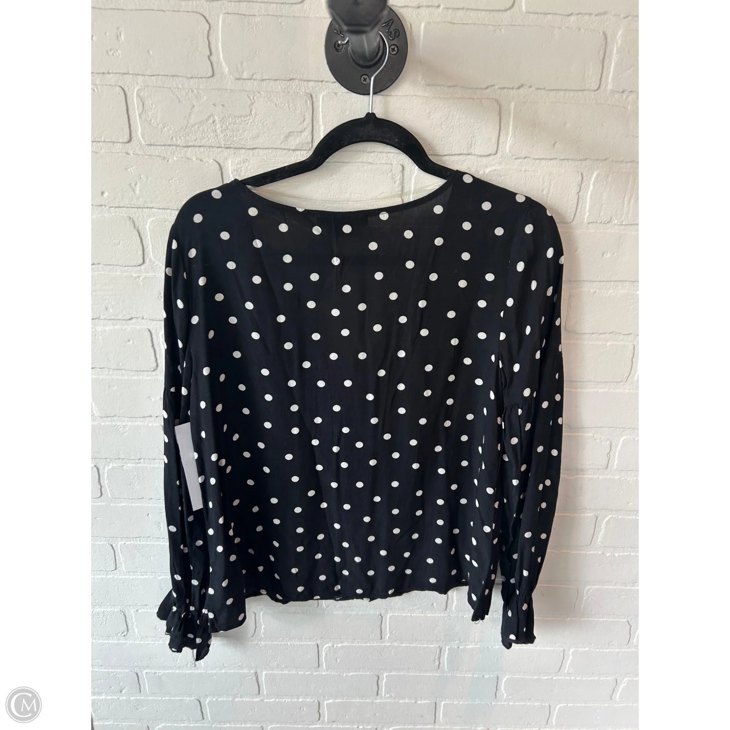 Top Long Sleeve By Sanctuary In Black & White, Size: S