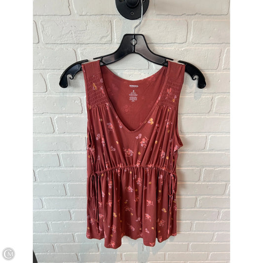 Top Sleeveless By Sonoma In Orange, Size: S