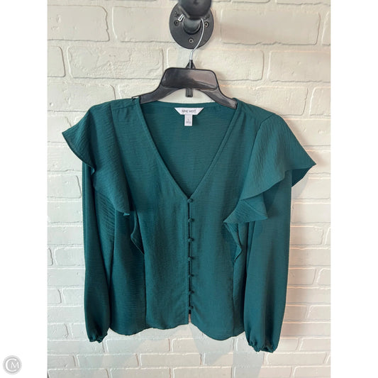 Top Long Sleeve By Nine West Apparel In Green, Size: L