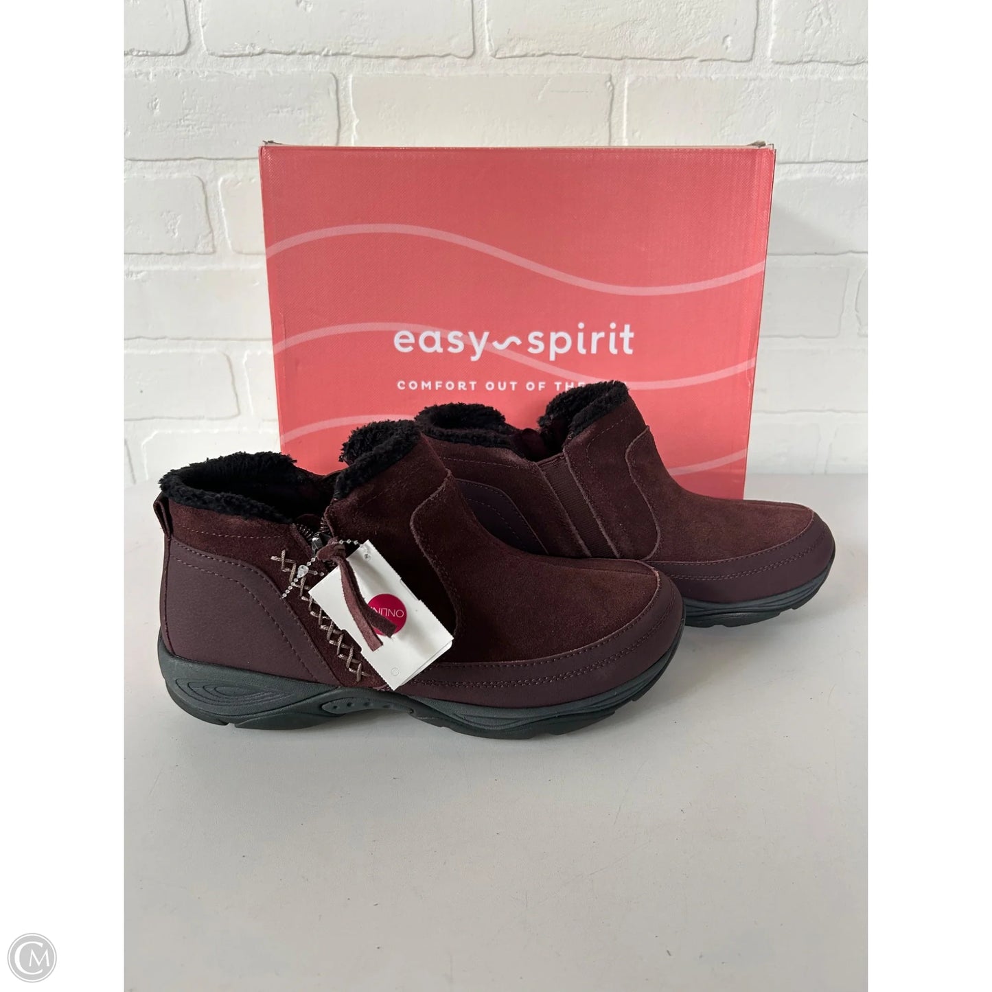 Boots Ankle Flats By Easy Spirit In Maroon, Size: 8.5