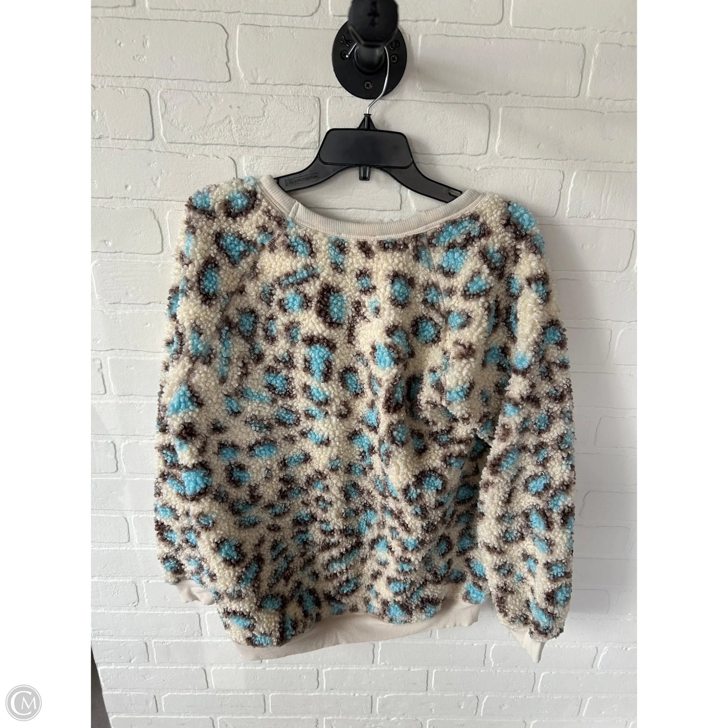 Sweater By Kori America In Blue & Cream, Size: S