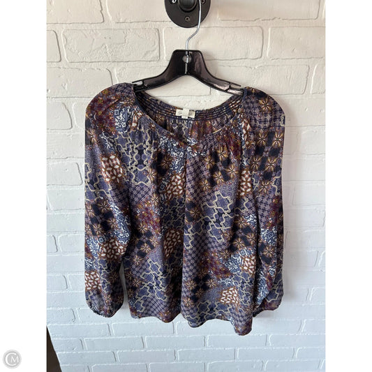 Top Long Sleeve By Garnet Hill In Purple, Size: S