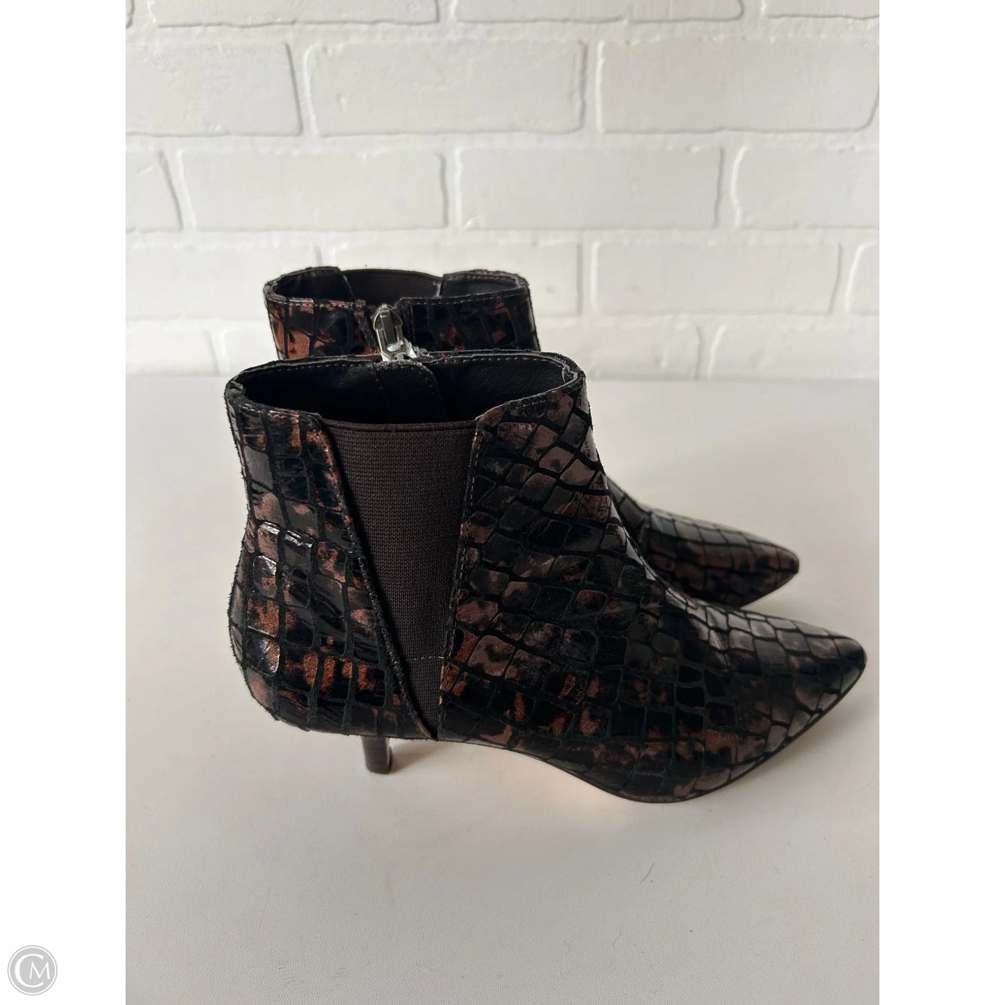 Boots Ankle Heels By Donald Pliner In Brown, Size: 7.5