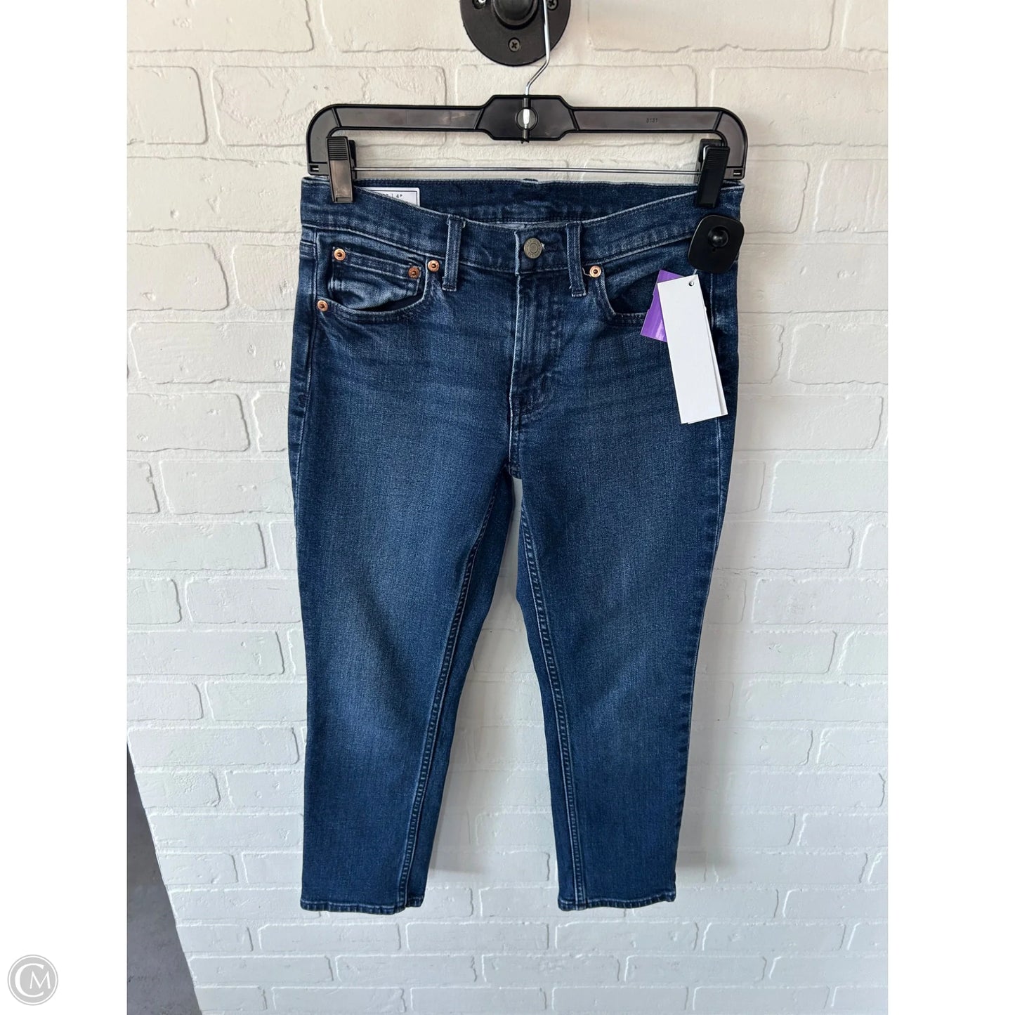 Jeans Straight By Gap In Blue Denim, Size: 4p