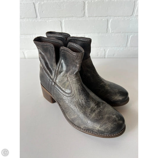 Boots Ankle Heels By Diba In Brown, Size: 8
