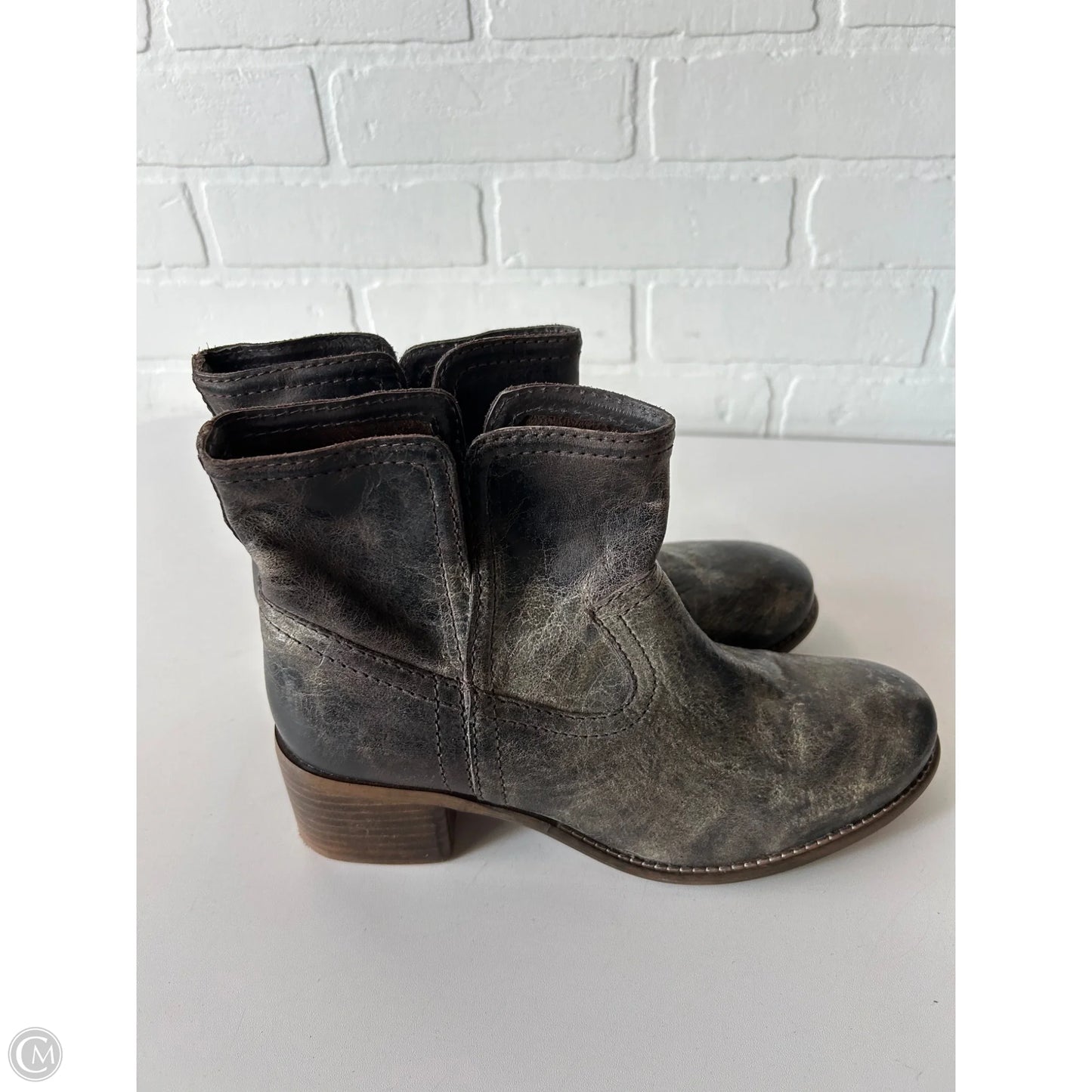 Boots Ankle Heels By Diba In Brown, Size: 8